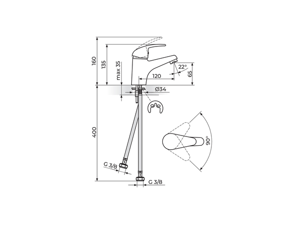 Baterija za lavabo King, Modeli: Za lavabo-3
