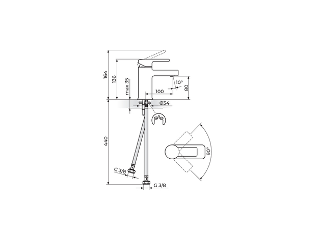 Baterija za lavabo B/2, Modeli: Za lavabo-2