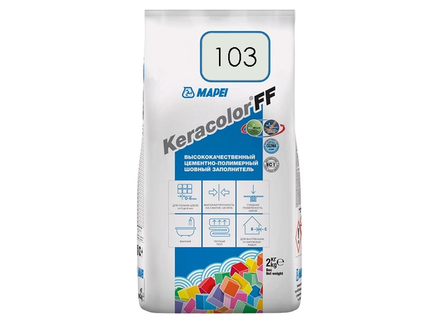 Mapei Keracolor FF 103 mesečeva bela – fug masa (2kg), Boja: 103-