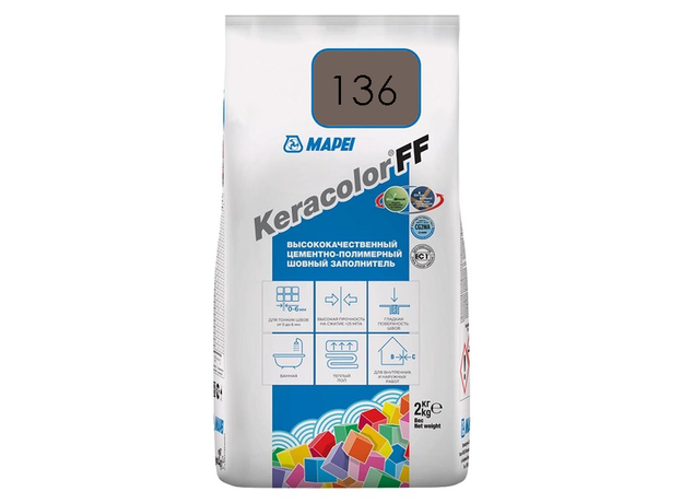 Mapei Keracolor FF 136 blato braon – fug masa (2kg), Boja: 136-
