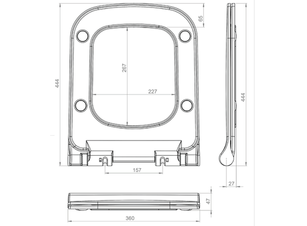 Square C9 Inox WC daska, soft close-6