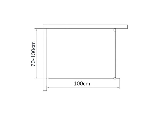 Tuš paravan Walk in Gold 100cm, Širina: 100-5