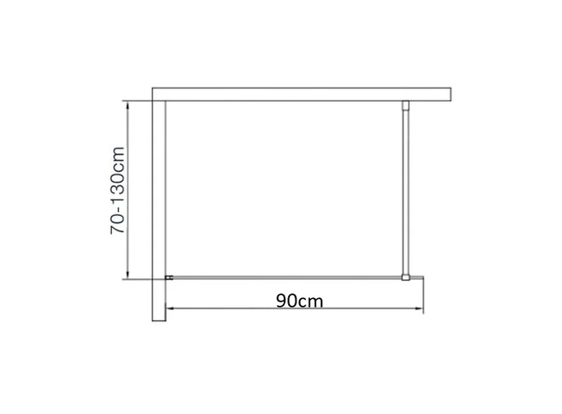 Tuš paravan Walk in Gold 90cm, Širina: 90-5