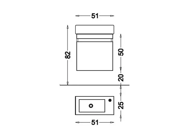 Slim 50 UD ormarić sa umivaonikom-2