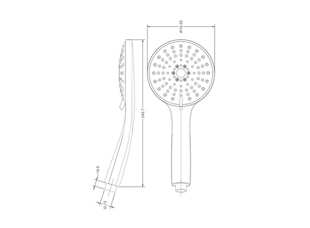Tuš ručica BQ1655BL-2