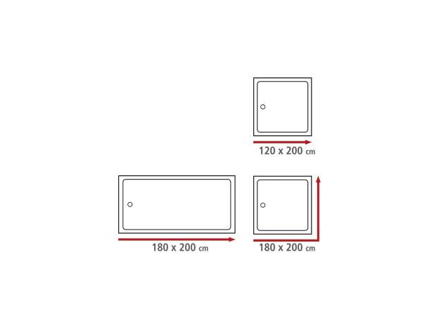 Zavesa za kadu Bela 180cm-2