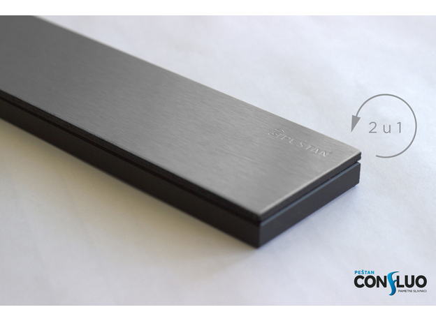 Tuš kanalica Confluo Premium Line 75cm crno staklo-5