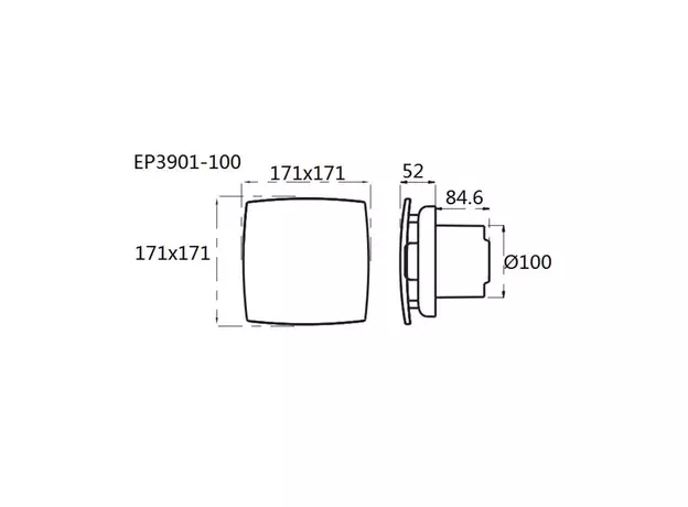 Zidni ventilator EP3901 100 Diplon-2