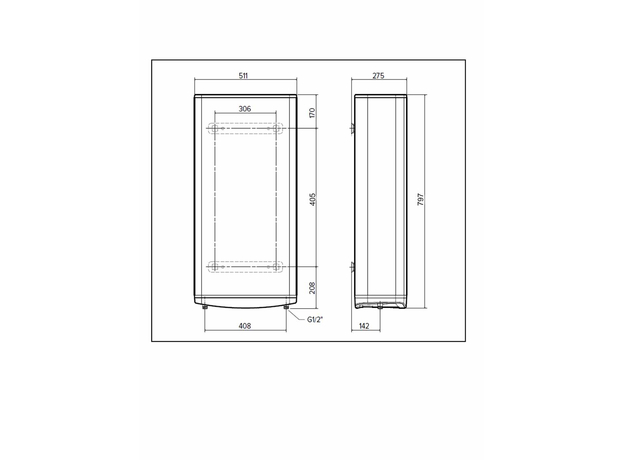 Ariston bojler Velis Pro 50L Wifi Beli, Dostupne boje: Beli, Model: 50L-5