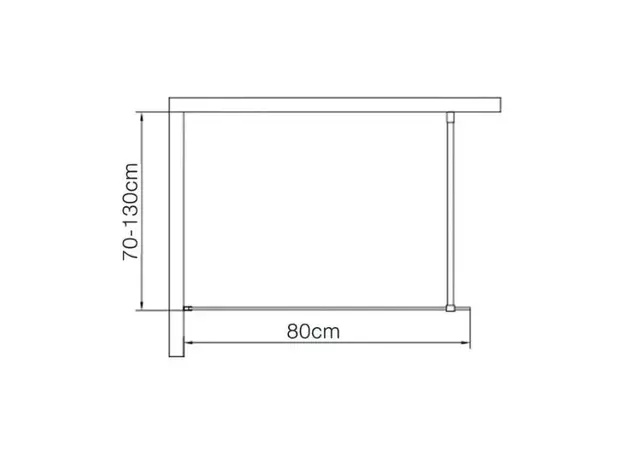 Tuš paravan Walk in Gold 80cm, Širina: 80-5