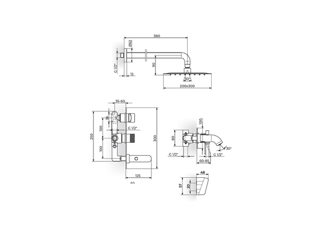 Ugradna baterija S2 Black, Modeli: Ugradni set-2