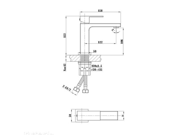 Baterija za lavabo Fluenta QL Crna, Dostupne boje: Crna-3