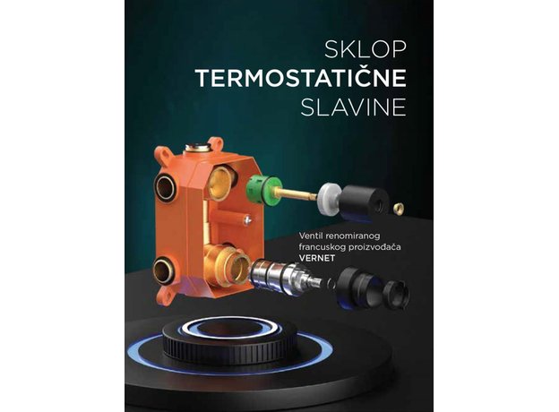 Uzidna termostatska baterija za tuš Fluenta QIW-TS bakar, Modeli: QIW-TS Bakar-2