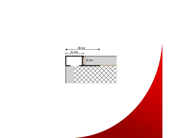 Lajsna za stepenice 4059 Zlatna-mat, Boja profila: zlatna-mat-2