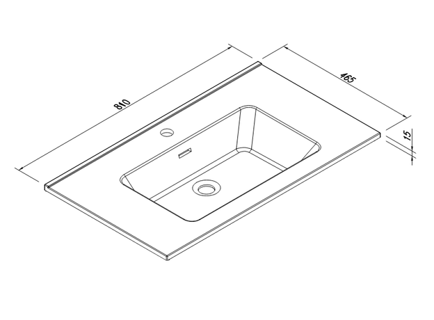 Nature 80 lavabo White 81x46cm, Dostupne boje: Bela Sjaj, Širina: 81-2