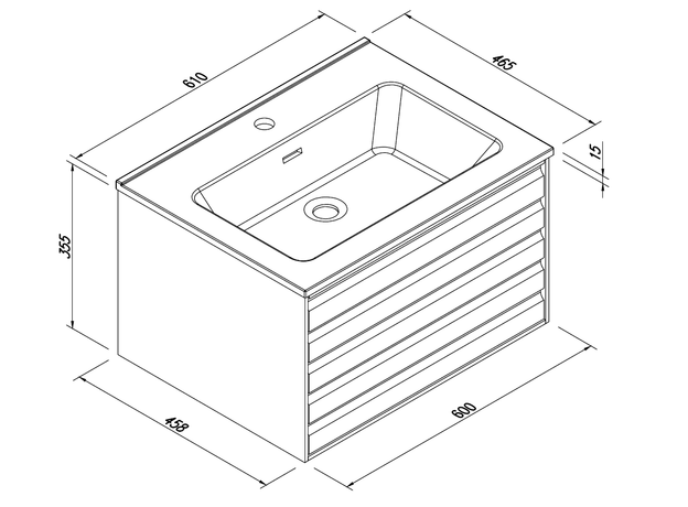 Nature 60 Ormarić Zurich Oak, Širina: 60-6
