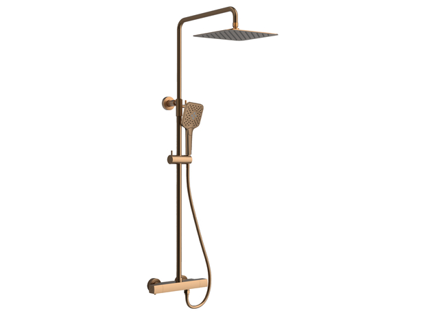 Termostatska baterija sa usponskim tušem QOW TS Bakar, Dostupne boje: Bakar-