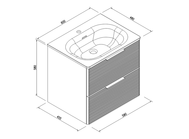 Timber 60 Ormarić Mat Black, Dostupne boje: Mat crni-6