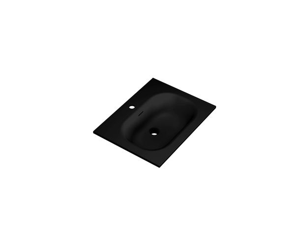 Timber 60 Lavabo Mat Black 60x46cm, Dostupne boje: Mat crna-