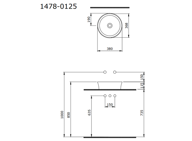 Sottile Slim Line lavabo 38cm-2