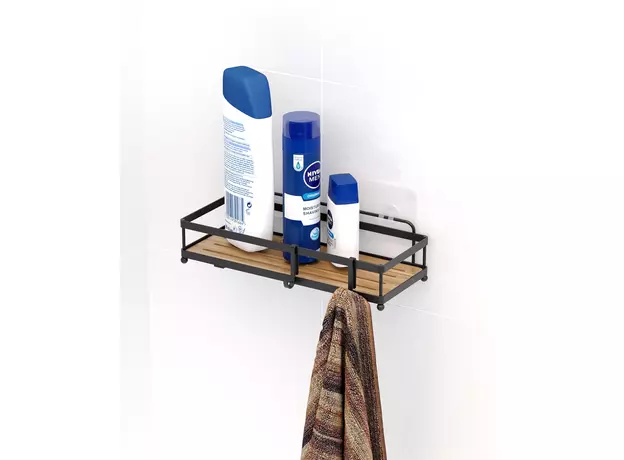 Žičana polica ST180 Drvo-crna-