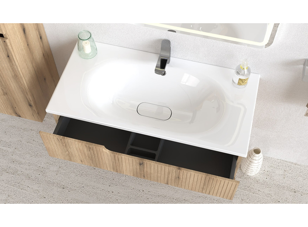 Ormarić sa umivaonikom Euridika 100H Pino/Oak-2