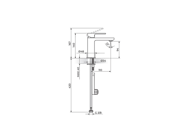 Baterija za lavabo S2 - hladna voda, Modeli: Za lavabo-hladna voda-2