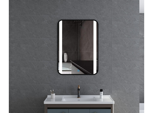 Ogledalo LED Crni ram 60x80cm DH-6080BLMB, Dostupne boje: Crni ram-LED, Dimenzija: 60x80-2