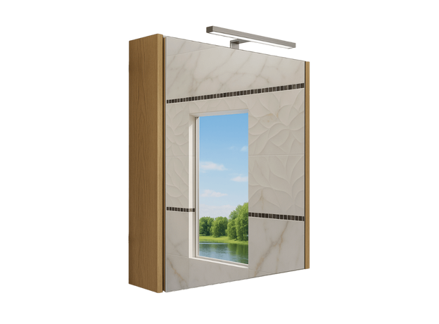 Akva 60 OAK ormarić sa LED osvetljenjem, Širina: 60, Modeli: Oak-