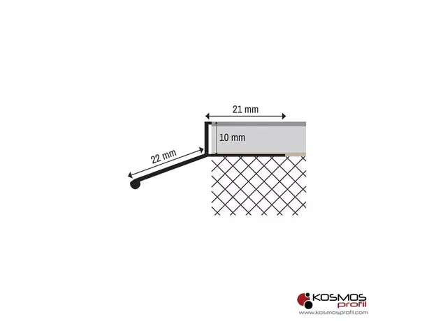 Lajsna balkonska okapnica AO-10 3m/10mm crna, Dostupne boje: Crna, Debljina: 10, Dužina: 300-2
