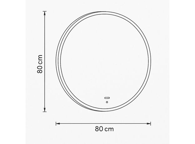 LED ogledalo Aura 80 Delta-2