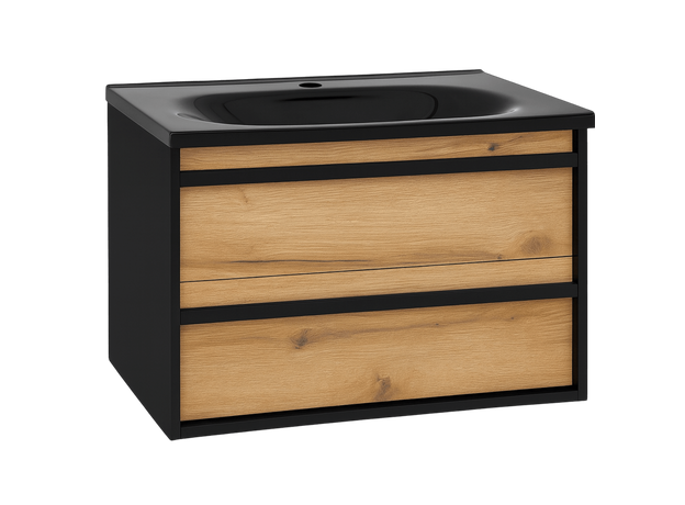 Euridika 75 up Oliva/Black ormarić sa umivaonikom-