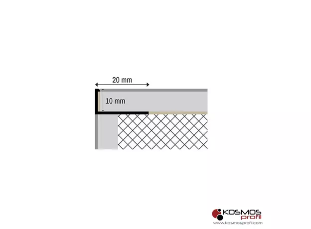 Lajsna L profil PTANEL 2,7m/10mm Bela, Dostupne boje: Bela, Debljina: 10, Dužina: 270-2