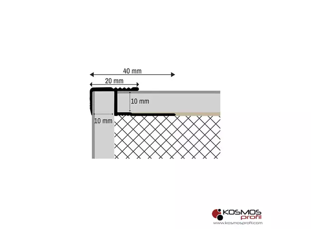 Lajsna za stepenice i laminat PFA-10 2,7m crna, Dostupne boje: Crna mat, Debljina: 10, Dužina: 270-2
