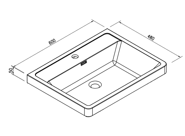 Smile/Modern 60 Lavabo White 60x46cm, Širina: 60-2