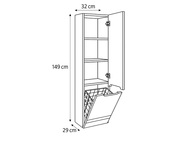 Vertikala Flora Bela 150cm, Dostupne boje: Bela-4
