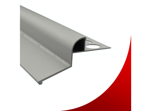 Balkonska okapnica AO-10E 3m/10mm Srebro-mat-