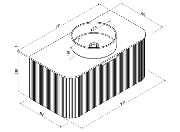 Elegant 90 ormarić Relief Oak, Dostupne boje: Relief Oak, Širina: 90-5