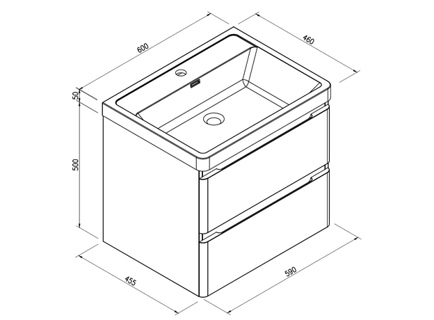 Modern 60 Ormarić White, Širina: 60-3