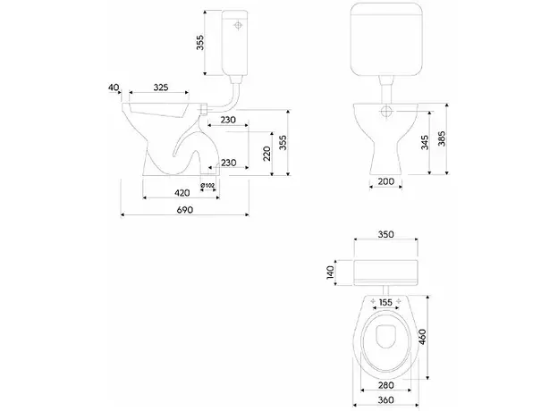 Kolo Idol WC šolja simplon, Model: Simplon-2