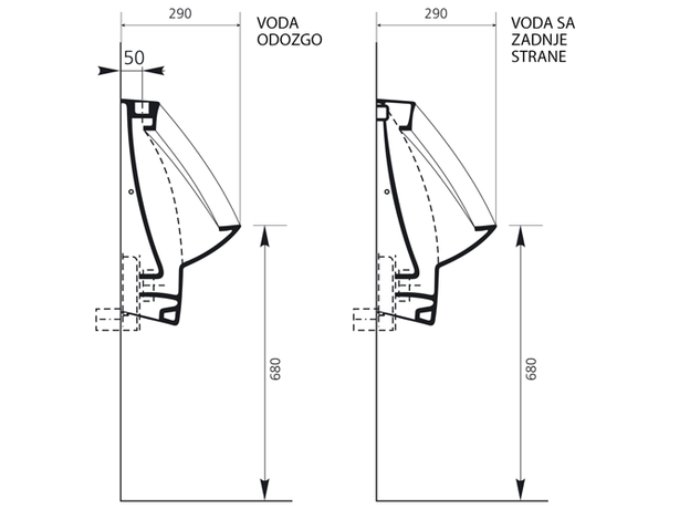 Posejdon pisoar zidni-4