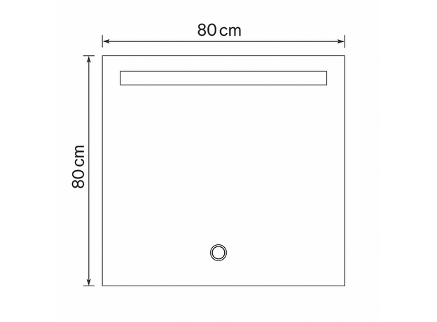 LED ogledalo Venice 80x80cm-2