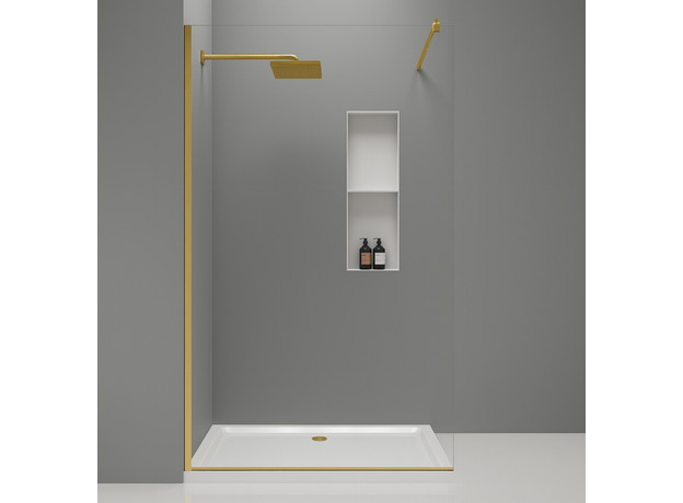 Tuš paravan Semper Walk-in 90cm Gold, Boja profila: Zlatni, Širina: 90-2