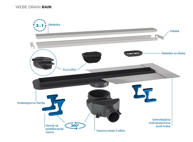 Webe Drain Rain 60cm-5