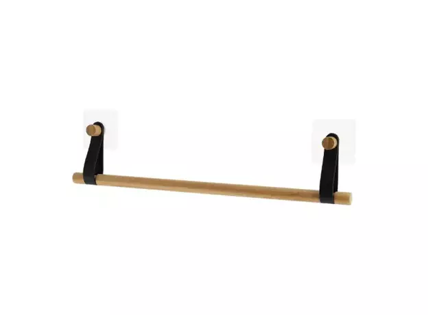 Držač peškira samolepljivi Tendance Bambus-Crna-