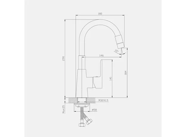 Baterija za lavabo Alisado Bela, Dostupne boje: Bela-3