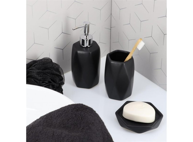 Posuda za sapun Tendance Dijamant - crna-3