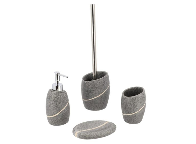 Držač sapuna Stone Effect sivi-4