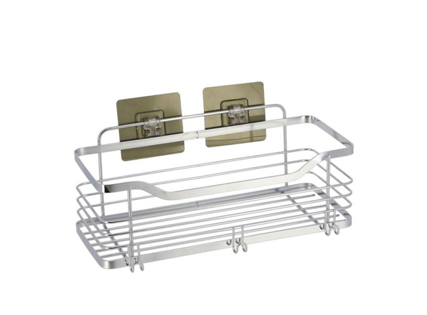 Pravougaona žičana polica Tendance samolepljiva hrom-