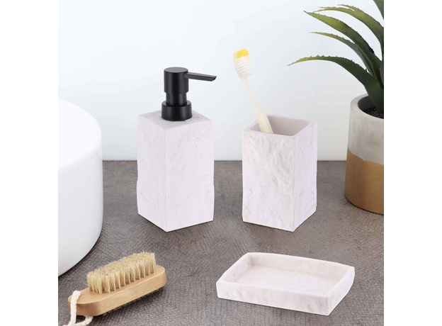 Čaša za četkice Tendance Kamen bela, Iz kolekcije: Čaša-4